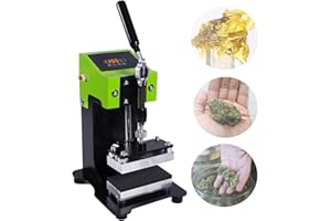 OIYEKNTD Rosin -Wärme -Pressemaschine 1Ton Hochdruck Doppelheizelement, 2,36 x 4,72 '' erhitzte Platten LCD -Controller -Übertragung Sublimation Print für PU Lederblütenpflanze Extraktion