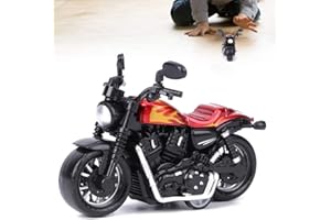Syijupo Jouet de Moto, Simulation Moto Jouet,Alliage Moto modèle Jouet,Jouet de véhicule à Traction Hautement Cadeaux Moto Jouet pour Enfant Jouet intellectuel (Rouge)