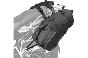 Rhinowalk Portabagagli Selle Moto, Borsa Bagagli Borsa Impermeabile Anti-Vibrazioni, laterali, a tracolla, 48L per la maggior parte di avventura e Sport Bike Motorcycle Racks, 1 Paio