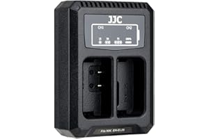 JJC Cargador de Batería Dual USB para Nikon Z50 Z30 Zfc Cámara sin Espejo Diseñado para la Batería Nikon EN-EL25