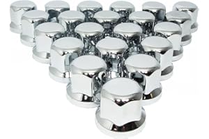 LUMBO MGF 20 Piezas 33 mm Cromo plástico Tuercas de Rueda Tapas de Pernos Cubiertas Camión Camión Remolque