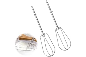 DAKLUNAR Batidor Eléctrico Accesorios,2 Batidora Manual de Acero Inoxidable,Batidor,Varillas Cocina de Alambre 2 Varilla para mezclar rellenos de harina de huevo y enviar crema