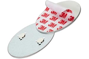 SHD Magnete Adesivo per Rilevatore Fumo, Supporto Auto Adesivo 3M per Allarme Antincendio con Magnete, Facile Installazione, Ø 70mm, Senza Perforazione, Senza Viti, Sicuro e Rapido Montaggio