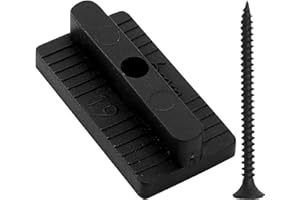 BIGINGJIA 100 Stück WPC Clips 6mm Versteckte Befestigung Abstandshalter Clip aus Kunststoff für WPC Terrassendielen Terrassenclips mit Schrauben für die Verschraubung von Dielen