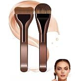 LEEQBCR 2 Piezas Brocha plana base de maquillaje fluido, profesional makeup, ideal para tu estuche brochas maquillaje, para F
