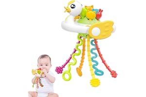 VoMii Baby Toys 6 Months plus, Baby Montessori Toys, Baby Pull String Toy, Baby Travel Toy, Baby Early Development Toy, for Baby 6 8 10 12 Months