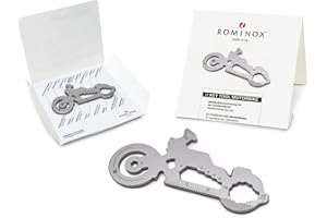 Geschenkartikel: ROMINOX Key Tool Motorbike, 21 Funktionen, Keytool Schlüsselanhänger Motorrad, Bike, Edelstahl Multitool, Fu