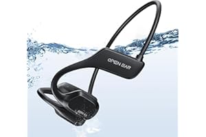 TELNP Bone Conduction Headphones Swimming Wireless Open-Ear Headphones IP68 Waterproof Swimming Headphones with Built-in 32GB Memory Sports Headphones for Running, Cycling, Swimming