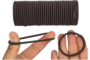 WONDERCAT LONDON 60 PCS Hair Elastics, 3mm Elastic Hair Ties Ponytail Holders, Bulk Hair Ties No Metal Gentle Elastics Hair Bands for Women Men Girls Kids Hair Bobbles Ties (Brown)