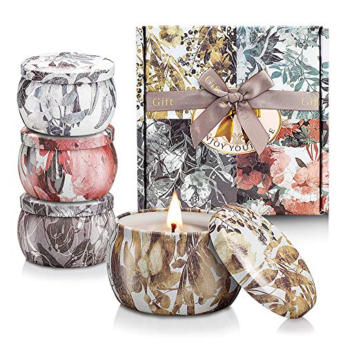 CREASHINE Mückenschutz Duftkerzen Outdoor Indoor Aromatherapie Stressabbau Reines Soja Wachs 3 Dochte Aromatherapie Kerzen 70 Stunden Brennen Langlebig (16 Unzen, Eisenkiste) (4 Stüke)