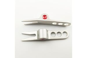 GOWXS 1 par de herramientas de reparación de horquilla de pelota de golf plateada, compatible con Cameron Divot, herramientas para Scotty Golf Divot, accesorios en el campo