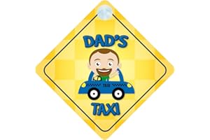 QG LTD Dad's Taxi Car Sign Funny Novelty Gift/Present Baby on Board Style Sign