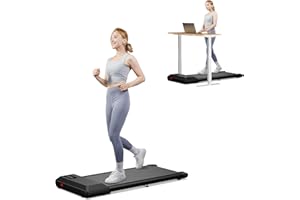 Deerrun Walking Pad,1845W Under Desk Treadmill for Home,134KG Walking Machine with Remote Control & LCD Display,No Assembly