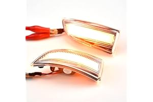 MKptopia 2 pezzi adatti Compatibile con Re-nault Me-gane 3 MK3 III RS 2008-2016 La-guna III X91 Flu-ence LED lampeggiante indicatore di luce di rotazione a specchio-bianco vetro
