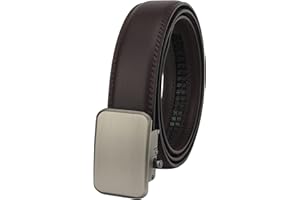 Masters & Stylists Cintura Uomo, Cintura in Pelle con Fibbia Automatica Senza Buchi, Cinta Elegante e Resistente, Regalo Uomo, Larghezza 3.5cm, Lunghezza 110cm o 120cm