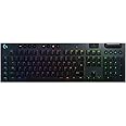 Logitech G915 LIGHTSPEED Tastiera Gaming Meccanica Wireless, Profilo Ribassato, GL-Clicky Switches, LIGHTSYNC RGB, Design Sot