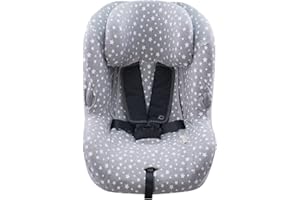 JYOKO Kids Housse pour siège Auto bébé en Coton Compatible avec Bébé Confort Milofix (White Star)