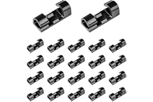 ALBOYI 40 Pack Black Cable Clips Adhesive Wire Holders, Car Dash Cam & Home Office Cable Organiser, Self-Adhesive Cord Tidy Management Clips for Desk, Wall, TV, USB Charger & PC Wires
