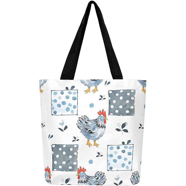 Stofftasche 'Love Chickens' – Wiederverwendbar & Mit Hühner-Motiv | 100% Baumwolle