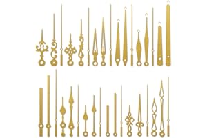 NOKDAL 12 Stile Zeiger für Wanduhr Aluminium Quarz uhrwerk Lange Zeiger Uhr Zeiger Bausatz Langer und Kurzer Schaft Verschiedene Paare Hände Uhr Ersatzteile Ersatz DIY Ersatzteile für die Uhr Reparatur