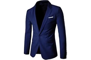 Allthemen Blazer Homme Slim Fit Formel Un Bouton Veste de Costume Veston Mariage