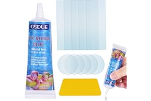 OSDUE Pool Reparaturset, Pool Flickzeug, Wasserdicht Luftmatratze Reparaturset, Vinyl-Reparatur-Set für aufblasbare Kajaks, Kanus, Boote, Luftmatratzen, Zelte, Schwimmbäder und Whirlpools (60 ml)