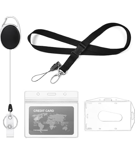 Maskenbefreiungskarten-Lanyard Set – Inkl. Umhängeband & Ausweis, Wasserdichter Kartenhalter