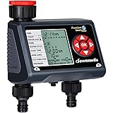 DEWENWILS Bewässerungscomputer mit 2 unabhängige Ausgängen, Bewässerungsuhr für Garten, Wochentage programmierbar, 4 Bewässer