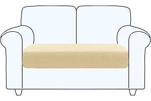 TAOCOCO Copriseduta Divano Elasticizzato Alta qualità Protezione del Cuscino Sedile del Divano Lavabile (2 Posti, Beige)