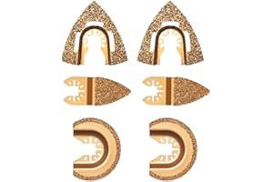 LSAARDTH Lama multiutensile - 6 Pezzi Utensili Per Il Taglio Di Potenza Multi Mix Oscillante Saw Kit Lame Per Utensili Oscillanti In Metallo Duro Da Kit Di Accessori Per La Rimozione Della Malta Per Piastrelle