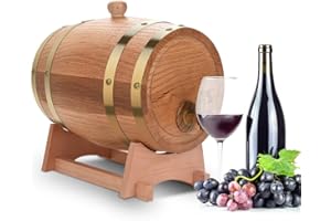 Cerlingwee Barril de Roble, Barril para Cerveza, Madera de Roble, Barril de Vino, decoración puntual, barriles de Vino de Roble para Vino, Brandy, Whisky(3L, Blue)