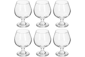 TWO TIGERS Pack 6 Copas de Coñac Alessandro. Copa de Cristal, Tamaños 100, 150, 200, 250, 350 y 500ml. Copa Brandy Ideal para Licores. Hosteleria, Restaurantes, Bar, Fiestas (250ml)