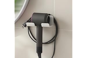 ATEWEITA Soporte Secador de Pelo sin Taladro, Portasecador de Pared Adhesivo, Organizador de Baño, Hair Dryer Holder Wall Mounted, Blow Dryer Holder,1pc