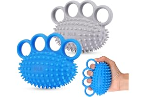 AUTUWT Hand Exercise Ball 2pcs, Finger Therapy Hand Squeeze Ball for Anxiety Relief, Arthritis, Improve Flexibility & Grip Strength