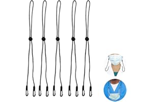 FCXJTU 5 Stück einstellbarer Maskenhalter Maskenband für Mundschutz/OP Einwegmasken, Maskenverlängerung, Maskenhalterung Hinterkopf, Nackenhalter Maskenkette auch für Kinder geeignet