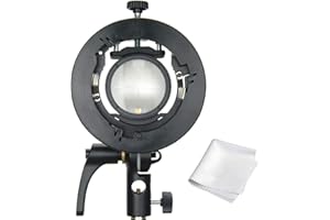 ‎GODOX Godox S2 Bowens uchwyt typu S do lampy błyskowej Godox serii V1 V1-S V1-C V1-N V1-F V1-O AD200 AD200 AD300 PRO AD400Pro V860II serii TT350, do montażu Snoota, Softbox, plastra miodu
