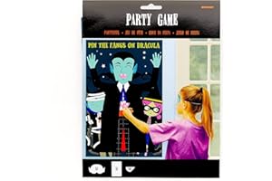 Amscan 9912221 - Pin the Fangs on the Vampire Kids Halloween Party Game