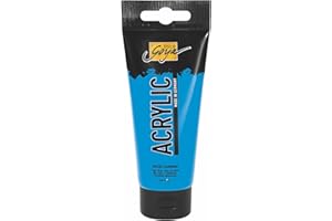 Kreul 84132 - Solo Goya Acrylic, Tubo da 100 ml di Colore Azzurro, Pittura acrilica cremosa e Versatile di qualità da Studio, a Base d'Acqua, ad Asciugatura Rapida e Opaca.