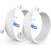 USB C to USB C Cable 60W [2Pack/2M+2M], PD 3.0 USB C Cable Fast Charging Type C for iPhone 17/16/15/Pro/Plus/Pro Max, for Sam