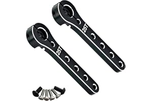 YijiaLink 2 Stück Aluminium 25T Servo Horn 56mm M2.5 Gewinde Metall 25 Zähne Verlängerung Lenkung Servo Arm Kompatibel mit 30-100CC Balsa Flugzeuge RC Flugzeug Helikopter Auto