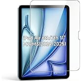 HARVORTEZ iPad Air 6. ve 7. Nesil 11 in&ccedil; (M2 2024 / M3 2025) ile Uyumlu 9H Temperli Ekran Koruyucu - Apple Pencil ve Face-ID 