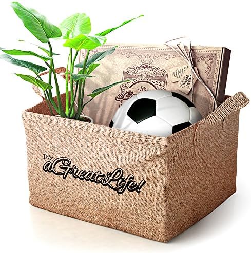 Large Jute Storage Basket with Free Bag - Best for Organizing Toys, Baby Clothes, and Children's Books to Achieve a Clutter-Free Home; Durable and Eco-Friendly Storage Bin