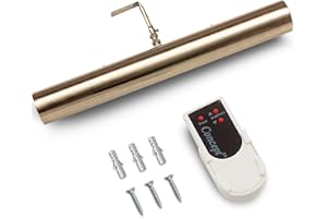 Concept Lighting 302L Cordless LED Remote Control Picture Light, 18", Antique Brass with Silver Undertones