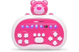 ROUSKY Juego de burbujas de empuje rápido para niños y adultos, mini juego de empuje rápido de mano, juguete para aliviar el estrés para niños, niñas, adolescentes (oso rojo)