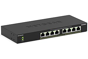 NETGEAR (GS308LP) Switch Essentials Gigabit 8 Ports Ethernet PoE NETGEAR - avec 8 PoE+ à 60 W, Mise à Niveau Possible, Montage sur Un Bureau ou au Mur
