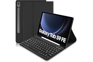 LIELAX Tastiera Custodia per Samsung Galaxy Tab S9 FE 10.9"/ Tab S9 11" 2023, Italiano QWERTY Tastiera, Slim per Samsung Tab S9 FE Tastiera Custodia, Custodia con Supporto Pen per Samsung S9 FE / S9, Nero