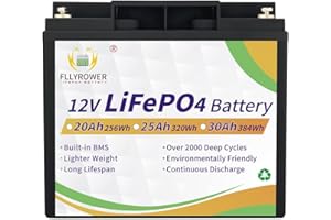 TCBWORTH 12V 30AH LifePo4 Batterie 12V Deep Cycles mit BMS für Trolling Motor Solar Wohnmobil Haushaltsgeräte Marine Golfwagen Netzteil Notbeleuchtung