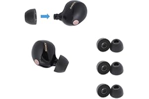 Comply TrueGrip Pro Premium Memory Foam Earphone Tips for All Sony True Wireless Earbuds - Secure Fit Tips with TechDefender (Largel, 3 Pairs)