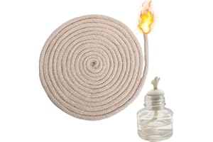 FS-PINGXIANG Oil Lantern Wick, 5m Round Cotton Kerosene Lamp Wick for Garden Oil Burners and Alcohol Lamps (3mm)