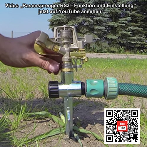 Rasensprenger RS3 – massiv aus Metall – Kreisregner 360° - 3